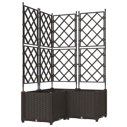 Garten-Pflanzgefäß 3 pcs Braun 80 x 80 x 143 cm Stahl