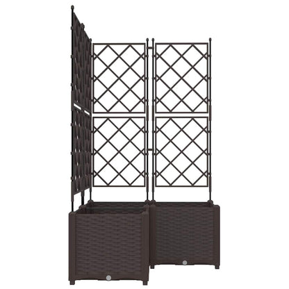 Garten-Pflanzgefäß 3 pcs Braun 80 x 80 x 143 cm Stahl