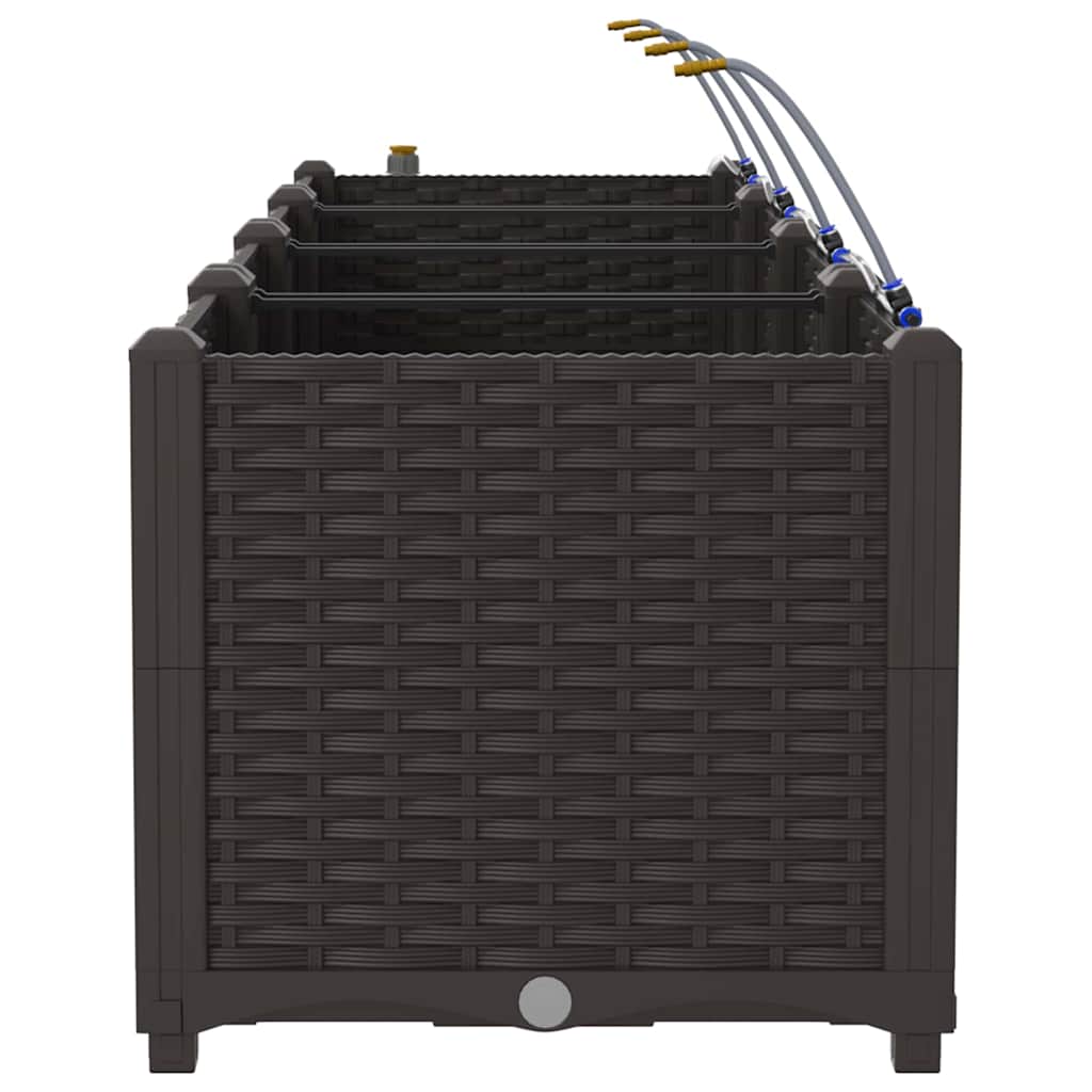 Garten-Pflanzgefäß 4 pcs Braun Stahl