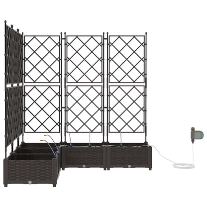 Garten-Pflanzgefäß 5 pcs Braun Stahl