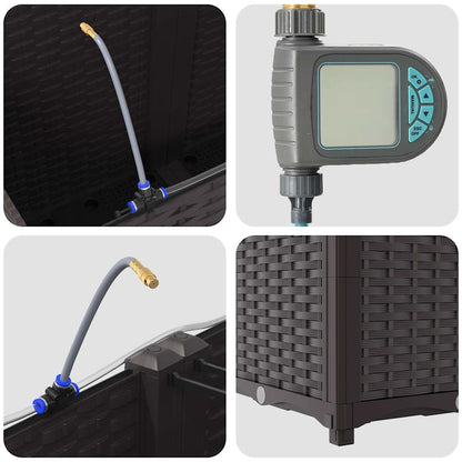 Garten-Pflanzgefäß 4 pcs Braun Stahl