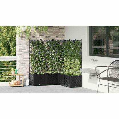 Garten-Pflanzgefäß 5 pcs Schwarz 120 x 120 x 143 cm Stahl