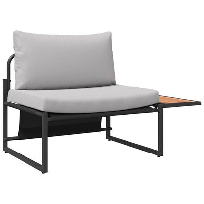 Gartensofa-set 2 pcs Hellgrau Stahl