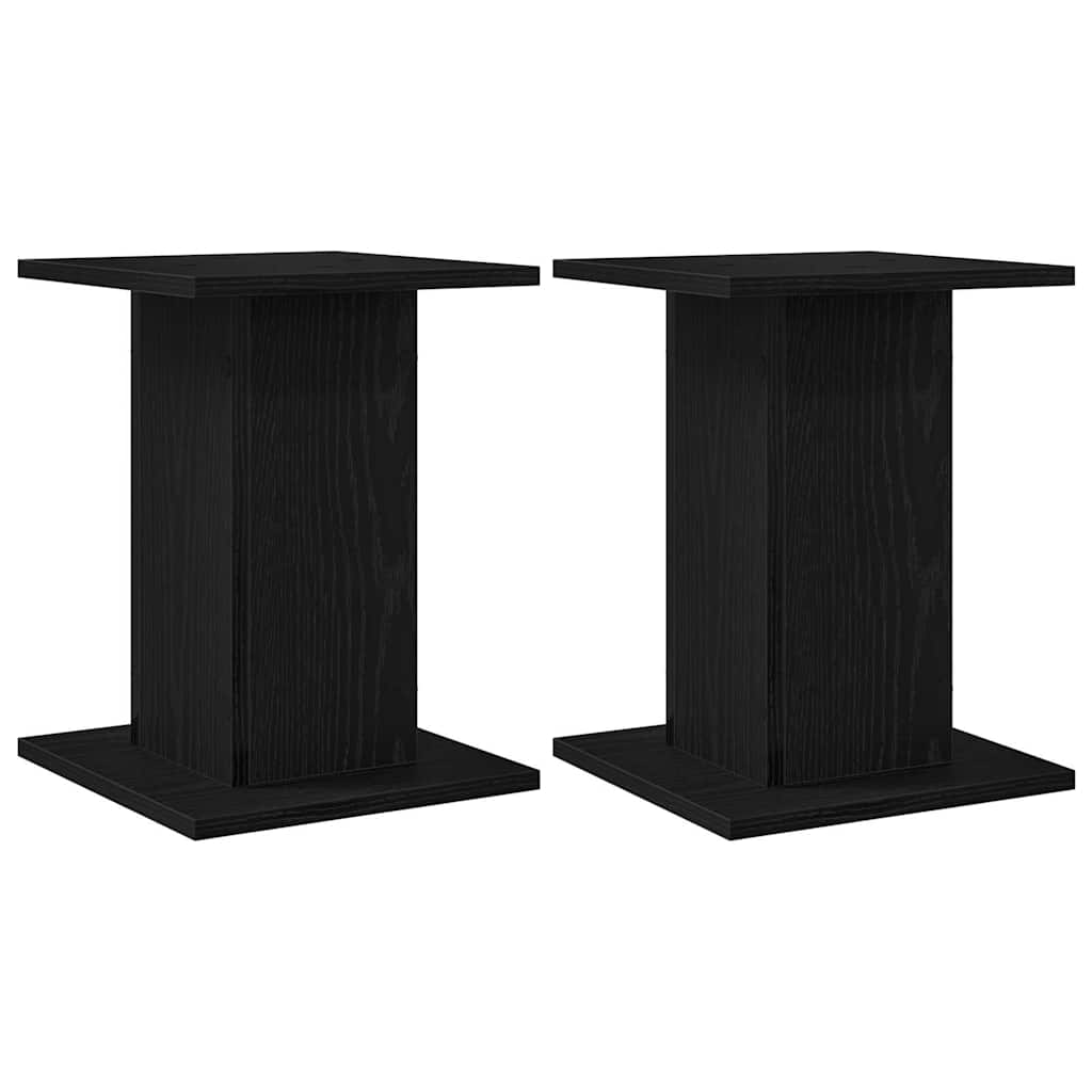 Lautsprecherständer 2 pcs Schwarz Eichen-Optik 30 x 30 x 40 cm