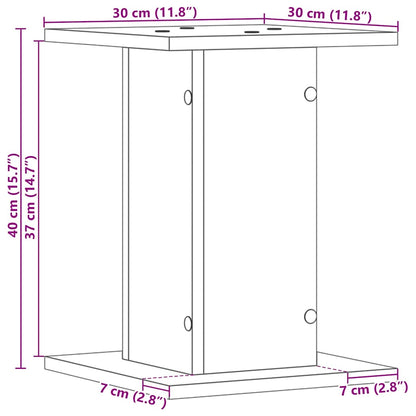 Lautsprecherständer 2 pcs Schwarz Eichen-Optik 30 x 30 x 40 cm