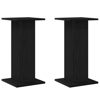 Lautsprecherständer 2 pcs Schwarz Eichen-Optik 30 x 30 x 60 cm
