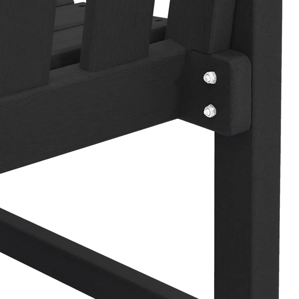 Gartenbank Schwarz 120 x 59 x 88 cm HDPE