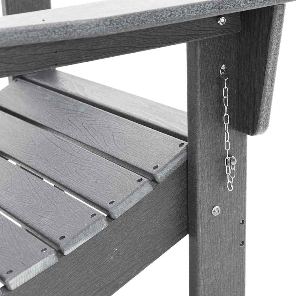 Klappbarer Adirondack-Stuhl Hellgrau 80,5 x 74,5 x 92 cm HDPE