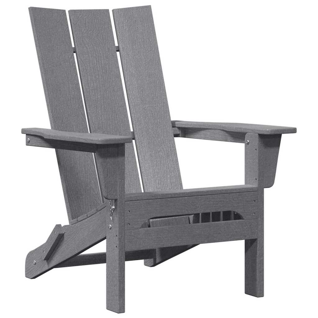 Klappbarer Adirondack-Stuhl Hellgrau 80,5 x 74,5 x 92 cm HDPE