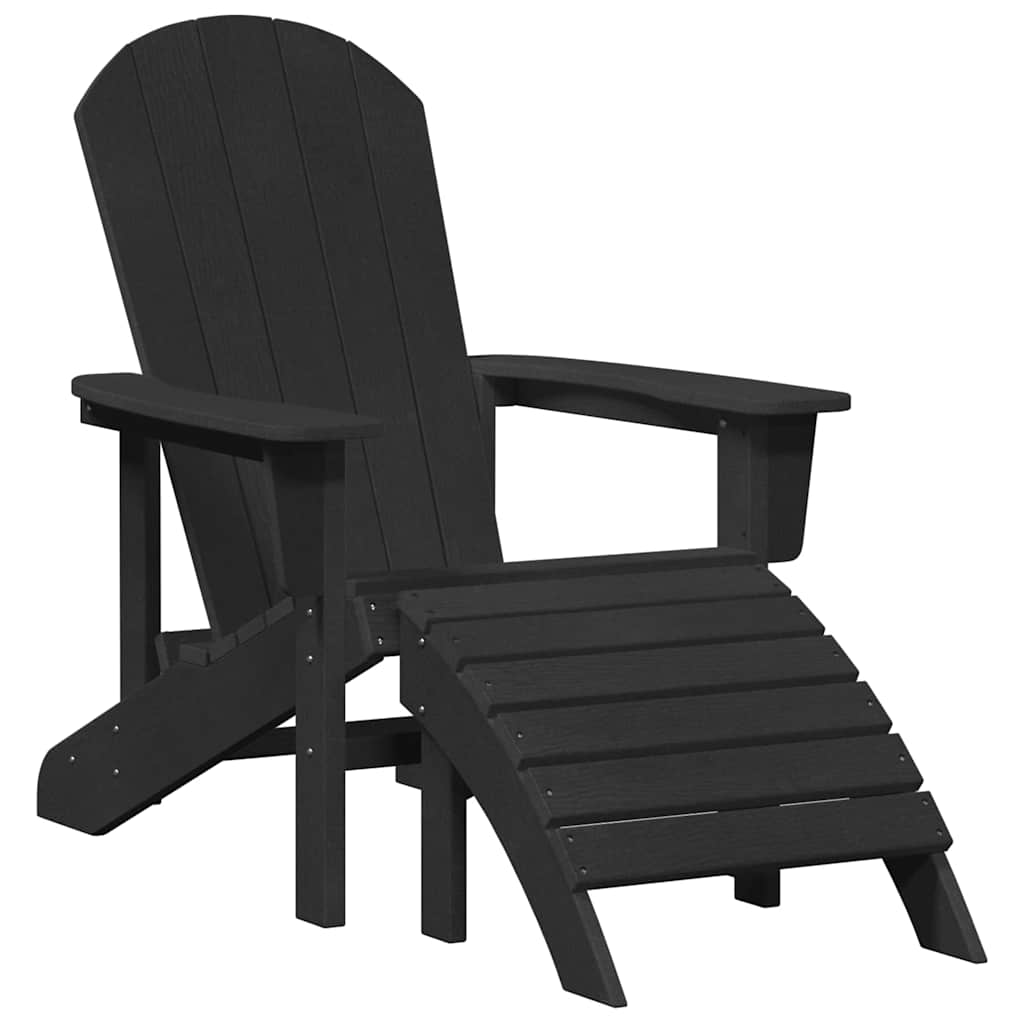 Adirondack-Stuhl Schwarz 82 x 74 x 92 cm HDPE