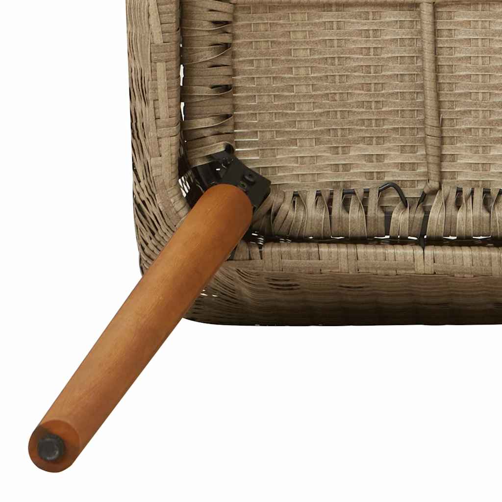 Gartenstuhl 2 pcs Beige 62,5 x 55 x 82 cm Poly-Rattan
