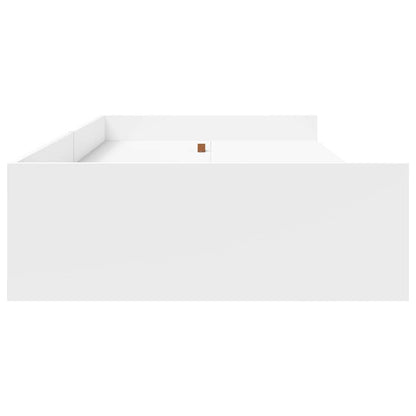 Bettrahmen mit Kopfteil Weiß 90 x 190 cm Holzwerkstoff