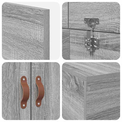 Aufbewahrungsbettgestell mit Speicher Graues Sonoma 90 x 190 cm