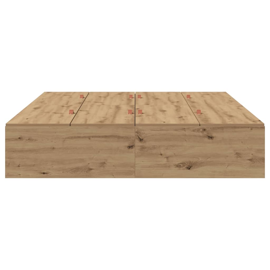 Aufbewahrungsbettgestell Artisan-Eiche 135 x 190 cm