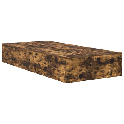 Aufbewahrungsbettgestell Geräucherte Eiche 90 cm Holzwerkstoff