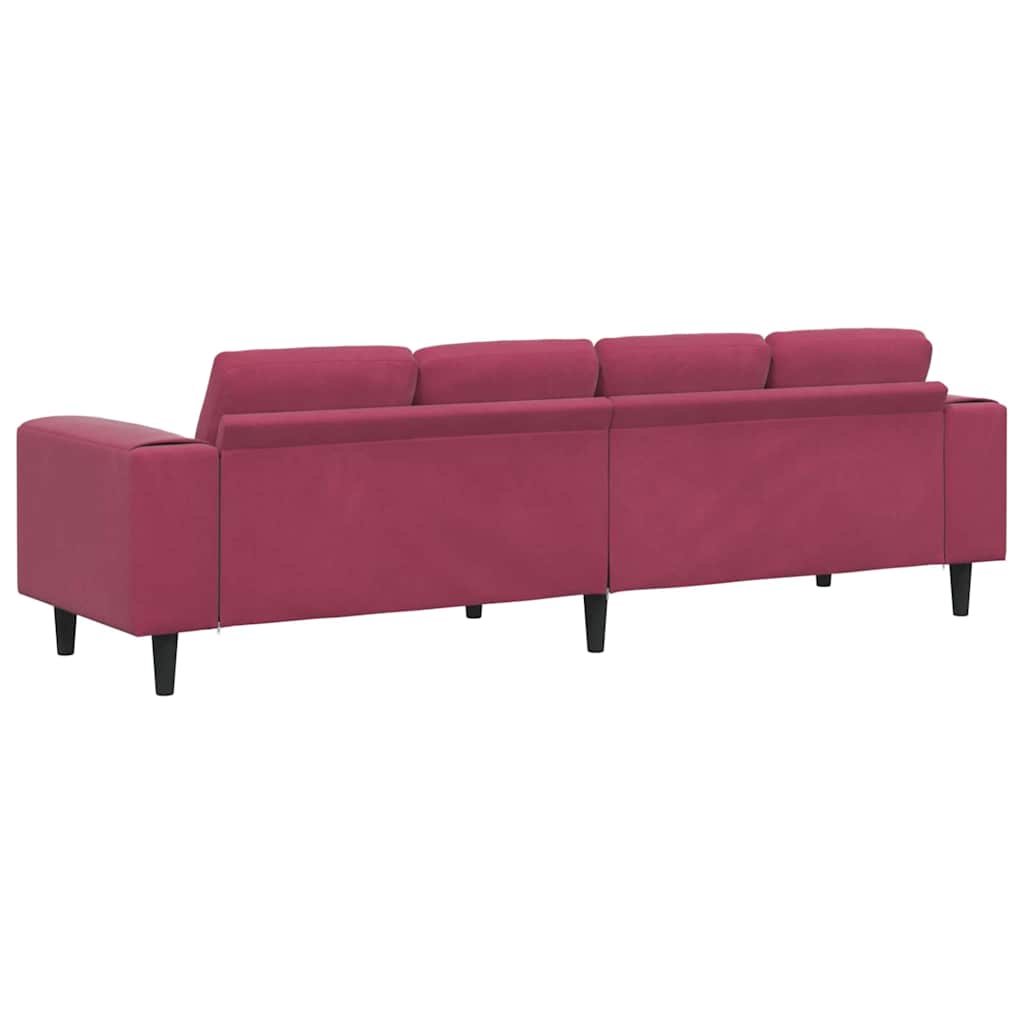 Wohnzimmer Couch Weinrot 250 x 77 x 76 cm