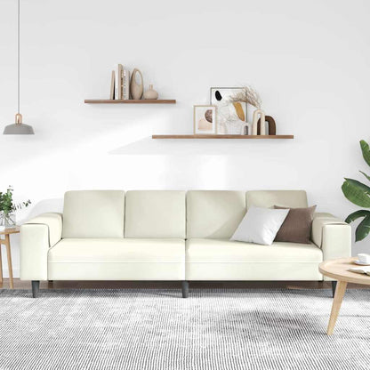 Wohnzimmer Couch Creme 250 x 77 x 76 cm