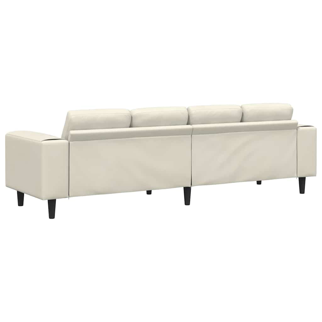 Wohnzimmer Couch Creme 250 x 77 x 76 cm