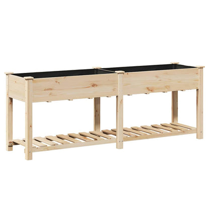 Garten-Pflanzgefäß mit Regal Beige 203 x 53 x 76,5 cm