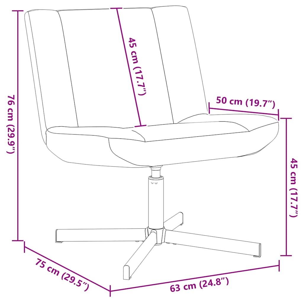 Drehstuhl Dunkelgrün 63 x 75 x 76 cm Stoff