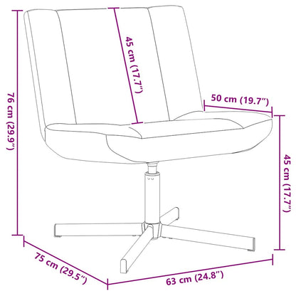 Drehstuhl Taupe 63 x 75 x 76 cm Stoff