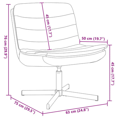 Drehstuhl Creme 63 x 75 x 76 cm Stoff