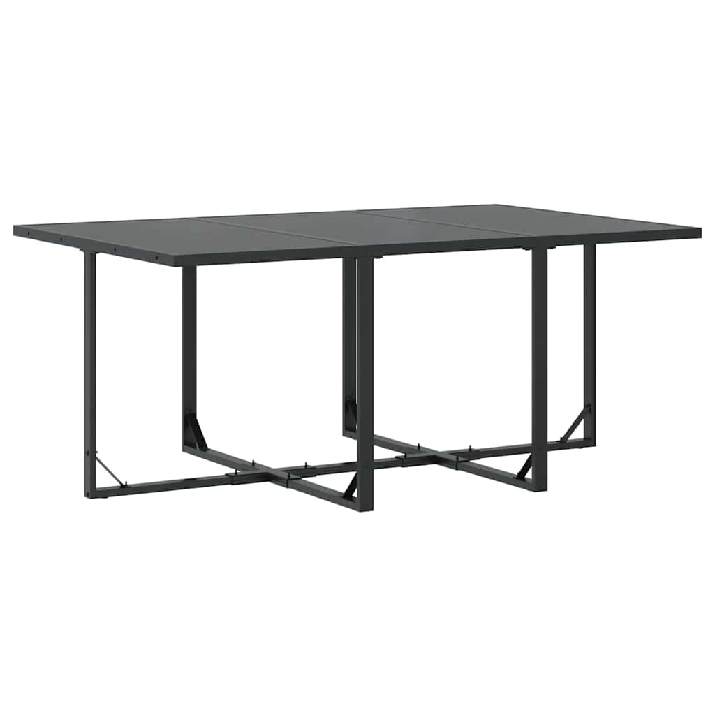 Garten Essgruppe 11 pcs Schwarz Stahl