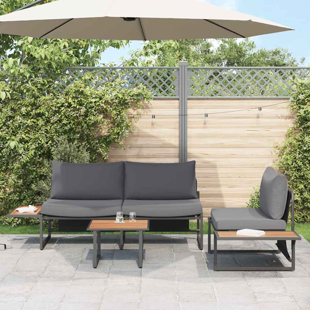 Garten Essgruppe 3 pcs Anthrazit Stahl