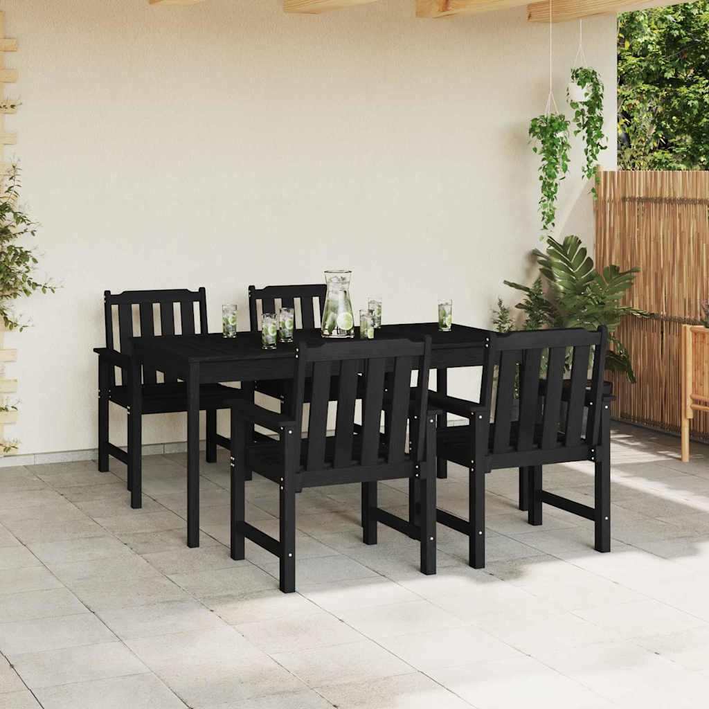 Gartenstuhl 4 pcs Schwarz 65,5 x 59 x 88 cm Polyethylen
