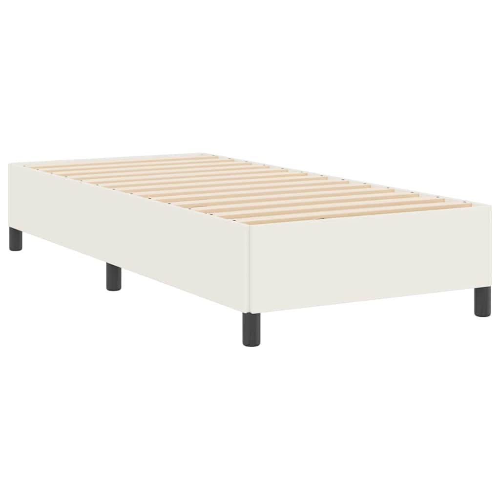 Boxspringbett Creme 80 x 200 cm Cordstoff