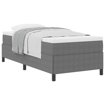 Boxspringbett Hellgrau 90 x 200 cm Cordstoff