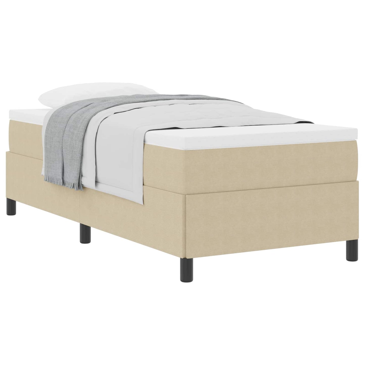 Boxspringbett Grau-Grün 90 x 200 cm Cordstoff