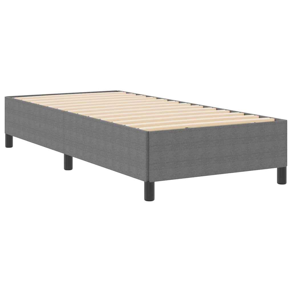 Boxspringbett Hellgrau 100 x 200 cm Cordstoff