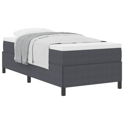 Boxspringbett Dunkelgrau 100 x 200 cm Cordstoff