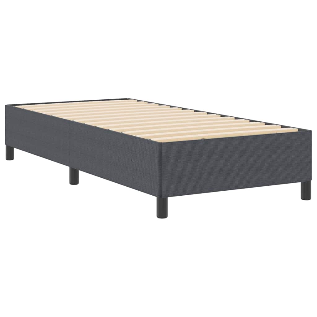 Boxspringbett Dunkelgrau 100 x 200 cm Cordstoff