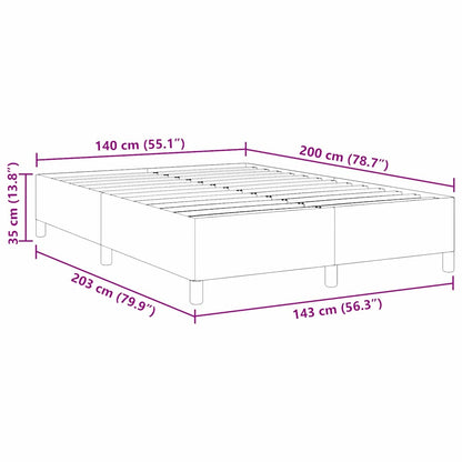 Boxspringbett Hellgrau 140 x 200 cm Cordstoff