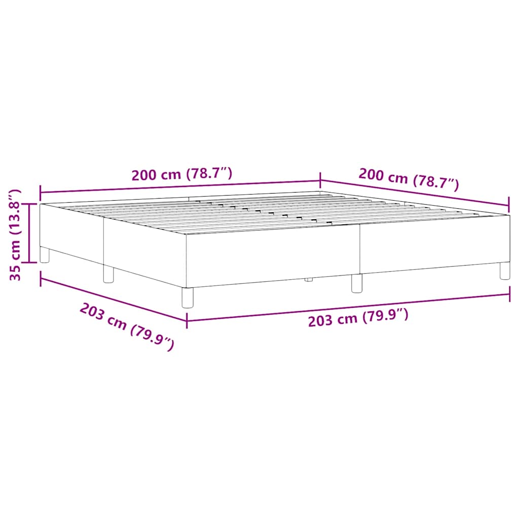 Boxspringbett Hellgrau 200 x 200 cm Cordstoff