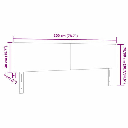 Kopfteil Creme 200 cm Cordstoff
