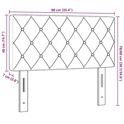 Kopfteil Dunkelblau 90 cm Samt