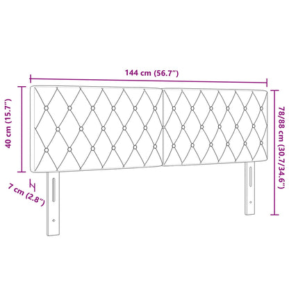 Kopfteil Hellgrau 144 cm Samt