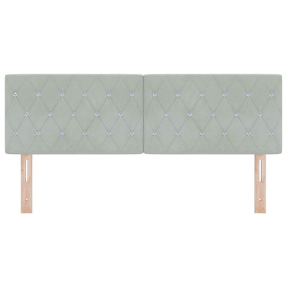 Kopfteil Hellgrau 160 cm Samt