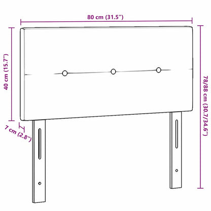 Höhenverstellbares Kopfteil mit Kopfteil Blau 80 cm Stoff