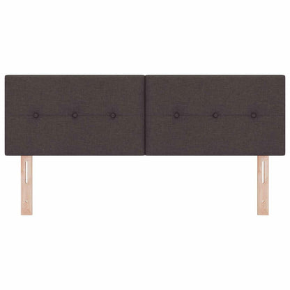 Höhenverstellbares Kopfteil Dunkelbraun 144 cm Stoff