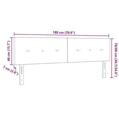 Höhenverstellbares Kopfteil Dunkelgrau 180 cm Stoff