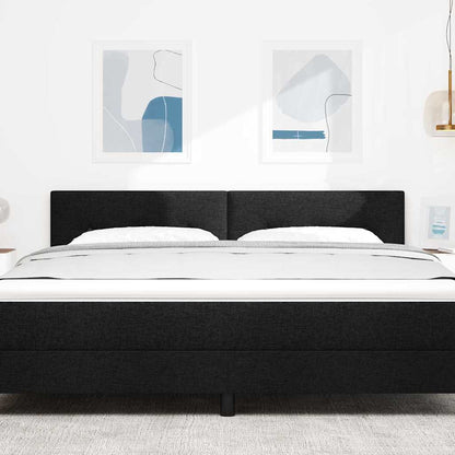 Höhenverstellbares Kopfteil mit Kopfteil Schwarz 180 cm Stoff