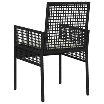 Gartenstuhl 2 pcs Schwarz 55 x 53 x 85 cm Poly-Rattan