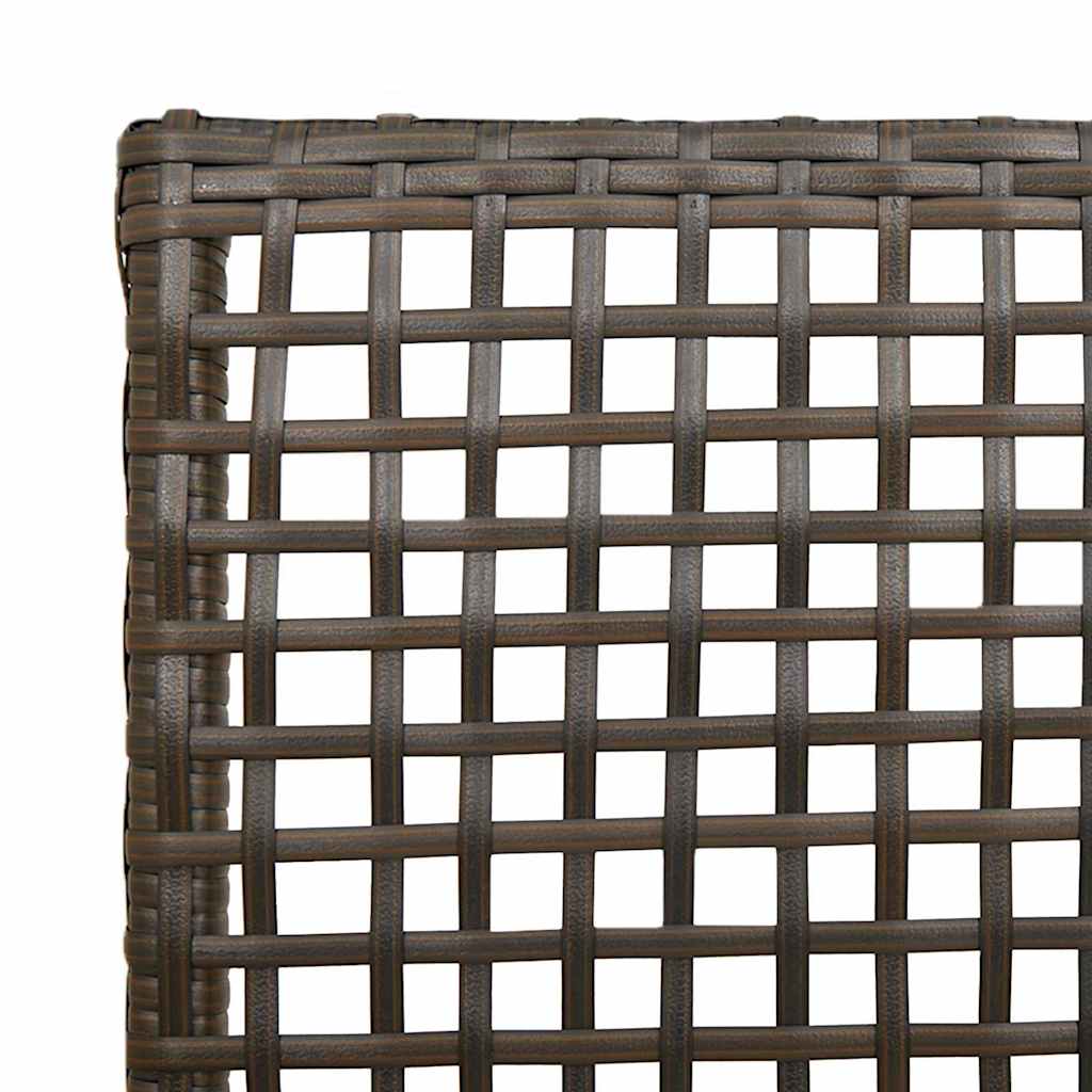 Gartenstuhl mit Kissen 2 pcs Braun 55 x 53 x 85 cm Poly-Rattan