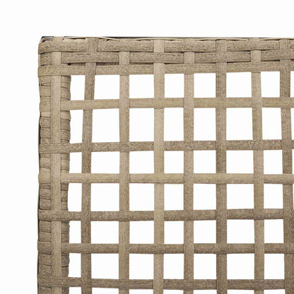 Gartenstuhl mit Kissen 2 pcs Beige 55 x 53 x 85 cm Poly-Rattan