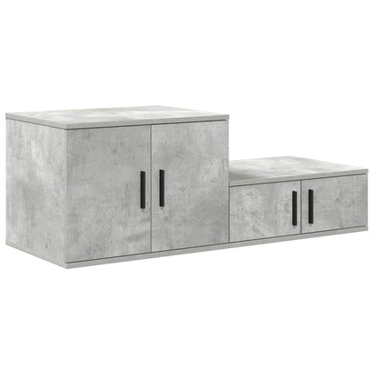 Aufbewahrungsschrank 2 pcs Beton Grau 108 x 41 x 40 cm