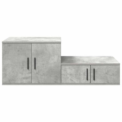 Aufbewahrungsschrank 2 pcs Beton Grau 108 x 41 x 40 cm
